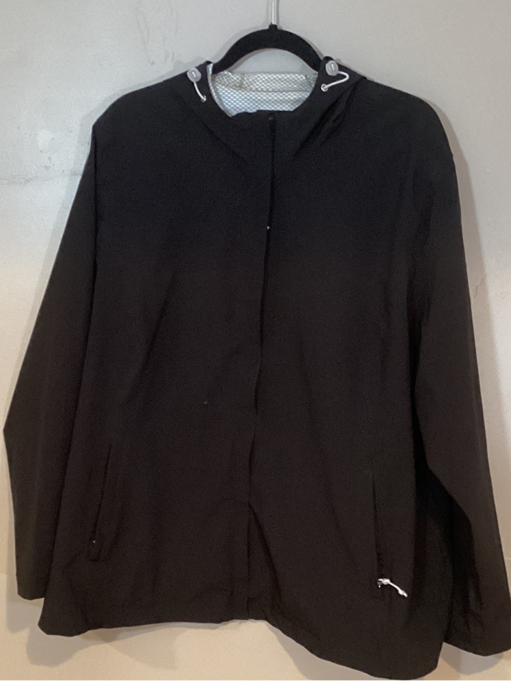 Free Country Black Hooded Windbreaker Jacket